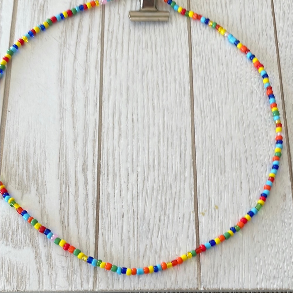 Rainbow Color Beaded Kids Necklace